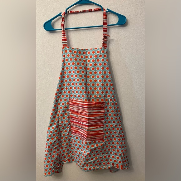 2 Aprons: Feliz navidad pattern. Red and blue dot/ stripes. - Picture 9 of 13